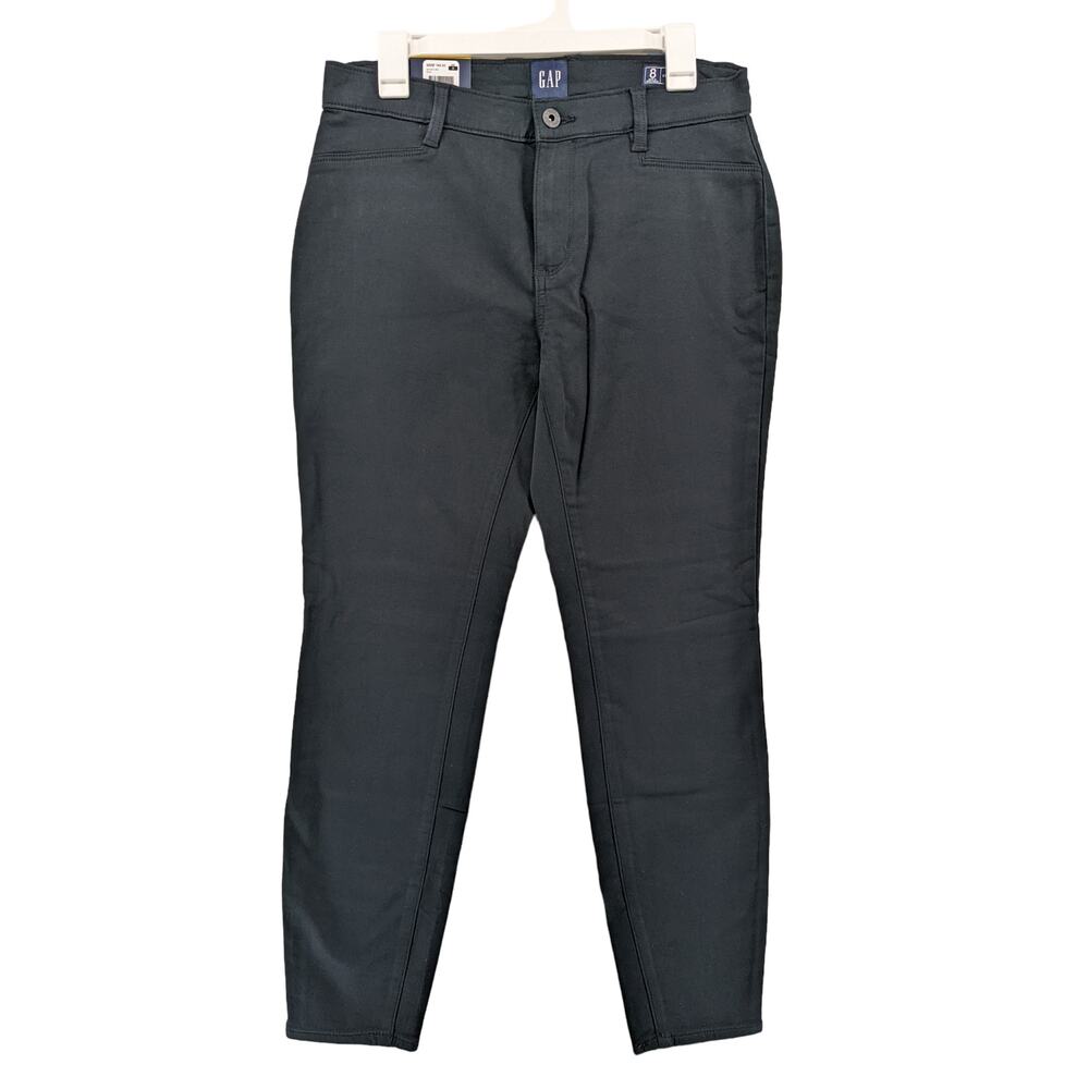 Gap Stretch Skinny Pants 8 Black QLP1637S Ladies Cotton Casual Comfort‎ Work New